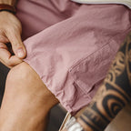 Maden Outdoor Quick-Dry Pink Cargo Shorts Men's Summer Lightweight Woven Elastic Waist Shorts Loose Straight Bottoms for Sports