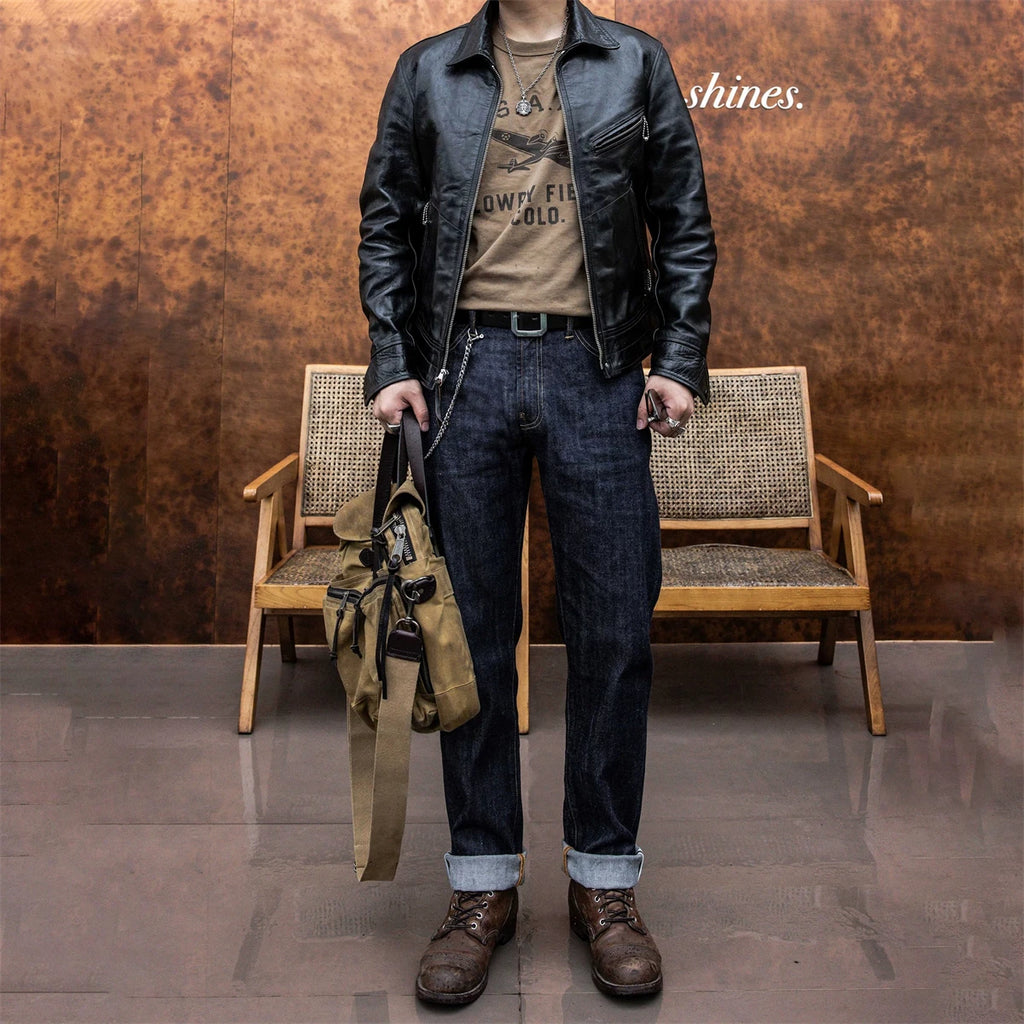 Red Tornado 11.5oz Selvedge Denim Jeans SD107-0002 Slim Straight Fit Summer Amekaji Pants Men