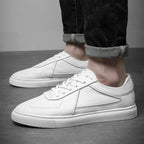 Men's Leather Casual Shoes, Vulcanized Footwear