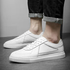 Men's Leather Casual Shoes, Vulcanized Footwear