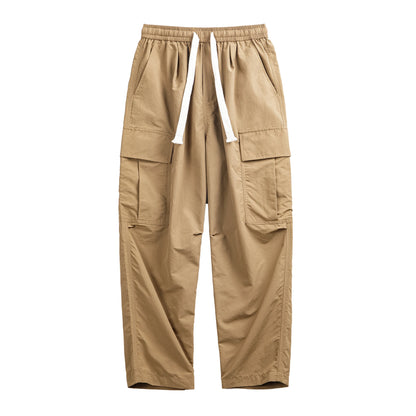 Maden Men Vintage Waterproof Cargo Pants Outdoor Baggy Multi-pocket Trousers Casual Straight Pants Spring and Autumn Plus Size